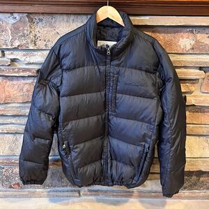 Eddie Bauer Premium Goose Down Black Puffer Jacket